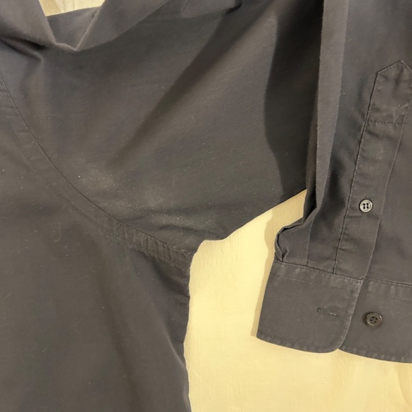 Men's Long Sleeve Navy Blue Dress Shirt from Protocol Size 18.5 - Picture 5 of 8